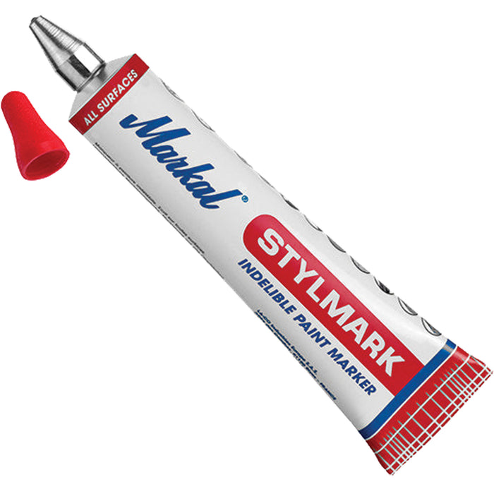 Stylmark® Ball-Tube Marker, Liquid, White