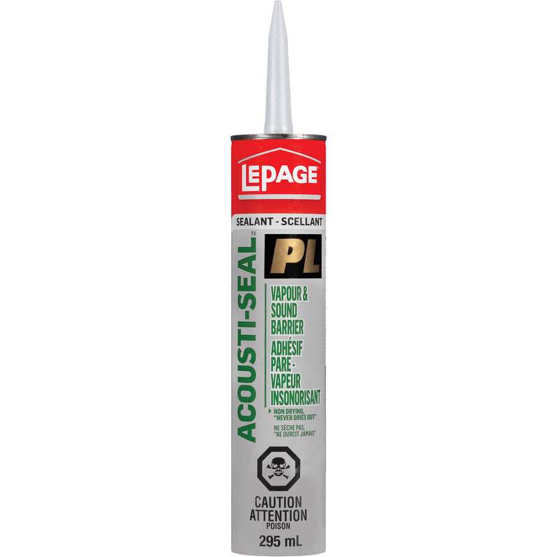 Adhésif pare-vapeur et antibruit PL®, tube de 295 ml, noir