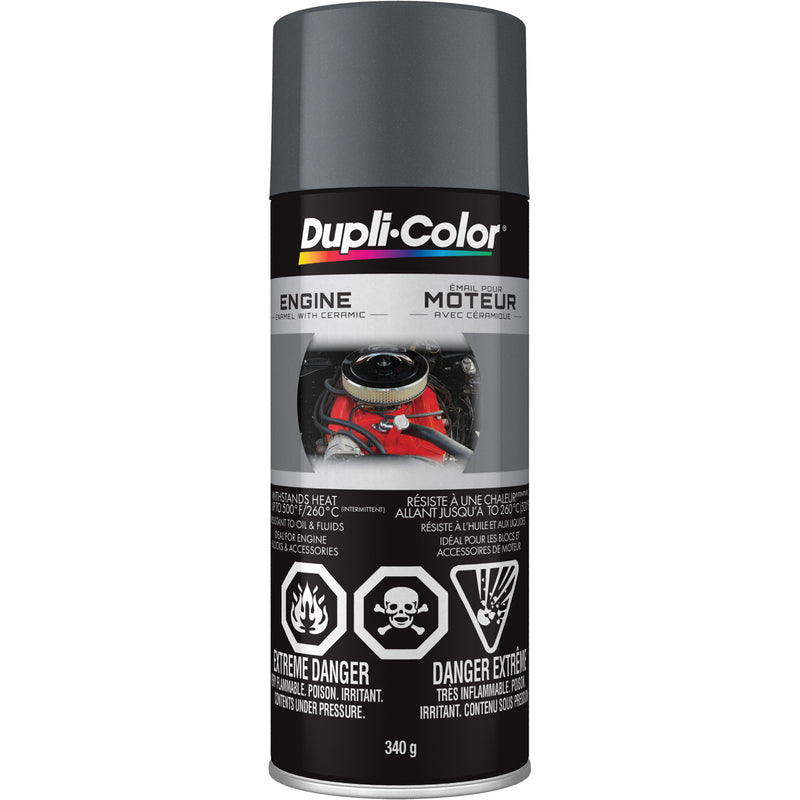 Engine Enamel Paint with Ceramic, Cast Iron Grey, High-Gloss, 12 oz., Aerosol Can