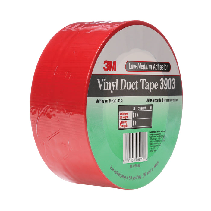 3903 Vinyl Duct Tape, 48 mm (2") W x 46 m (151') L, 6.5 mils, Red