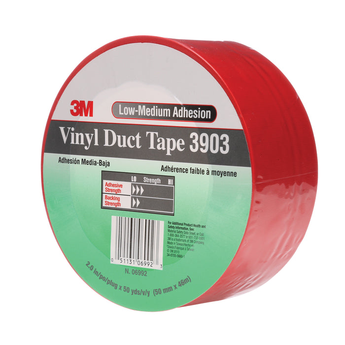 3903 Vinyl Duct Tape, 48 mm (2") W x 46 m (151') L, 6.5 mils, Red