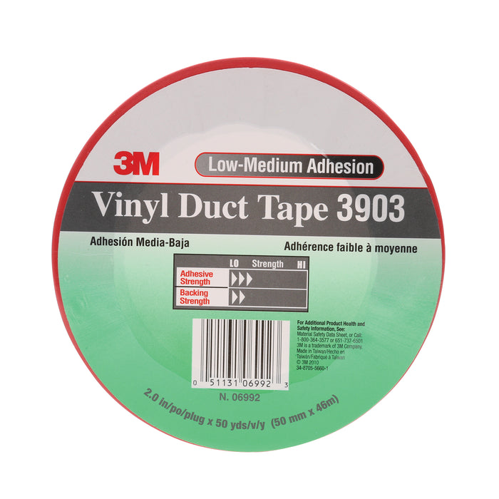 3903 Vinyl Duct Tape, 48 mm (2") W x 46 m (151') L, 6.5 mils, Red