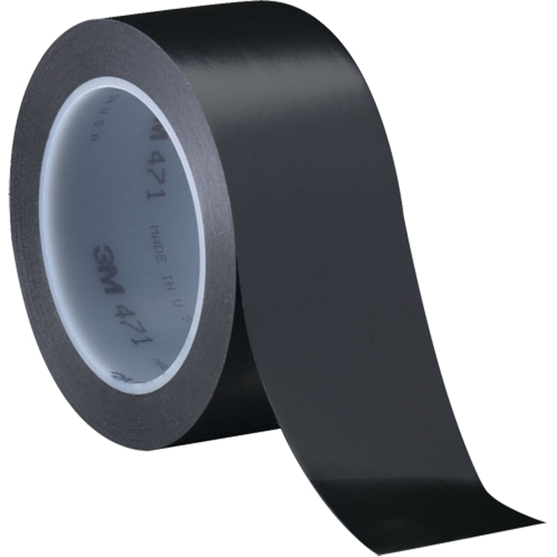 Ruban vinyle 471, 12 mm (1/2") de largeur x 32,9 m (108') de longueur, 5,3 mils, noir