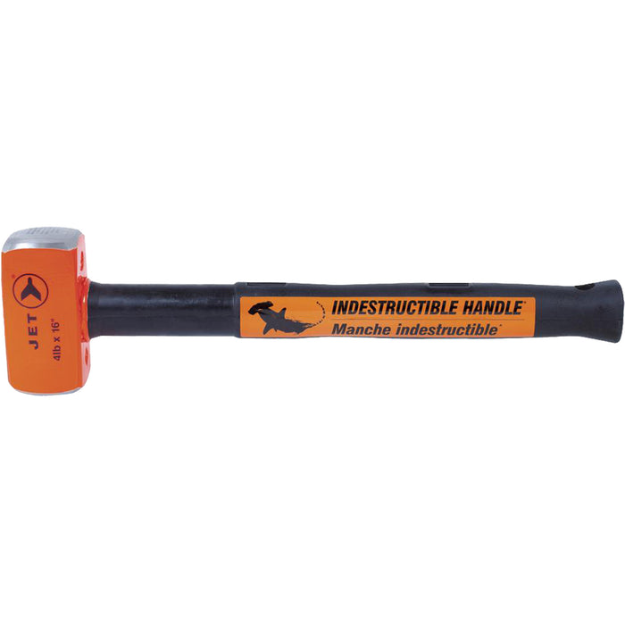 USH-416 Super Heavy-Duty Indestructible Handle Sledge Hammer, 4 lbs., 16", Solid Steel Handle