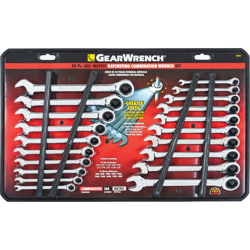Jeu de clés mixtes à 72 dents