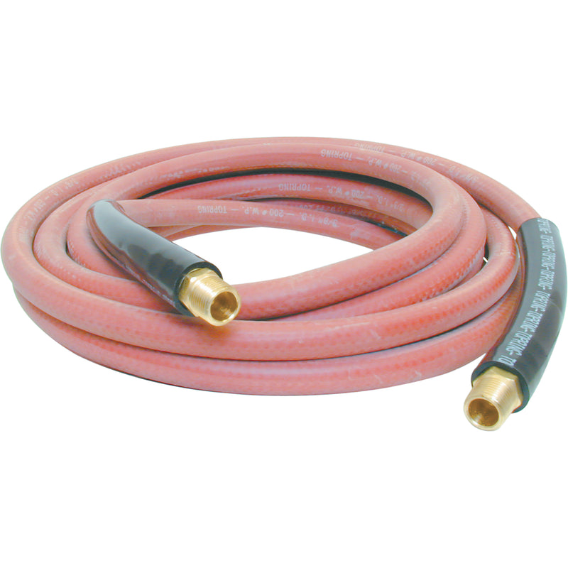 Airflex General Purpose Hoses, Air, Rubber, 3/8" dia. x 35', 200 psi, 1/4 NPT
