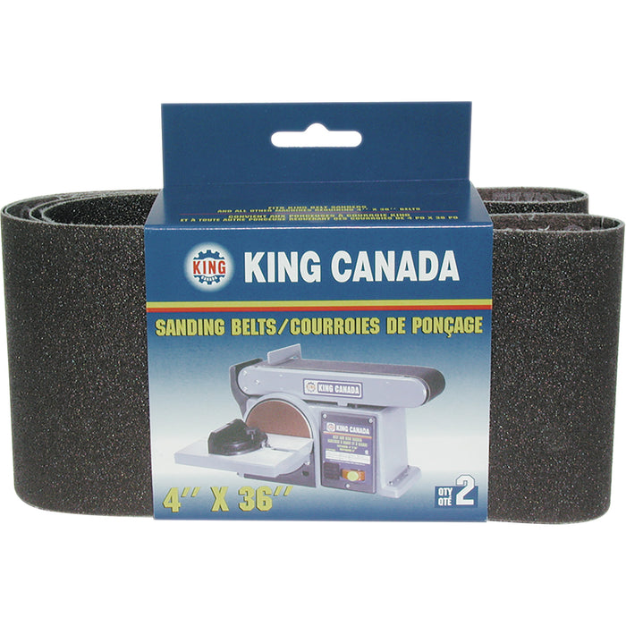 Sanding Belts, 4" W x 36" L, 80 Grit