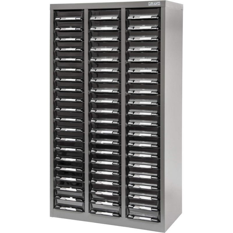 KPC-300 Parts Cabinet, Galvanized Steel, 60 Drawers, 21-3/10" x 10-2/5" x 36-9/10", Grey