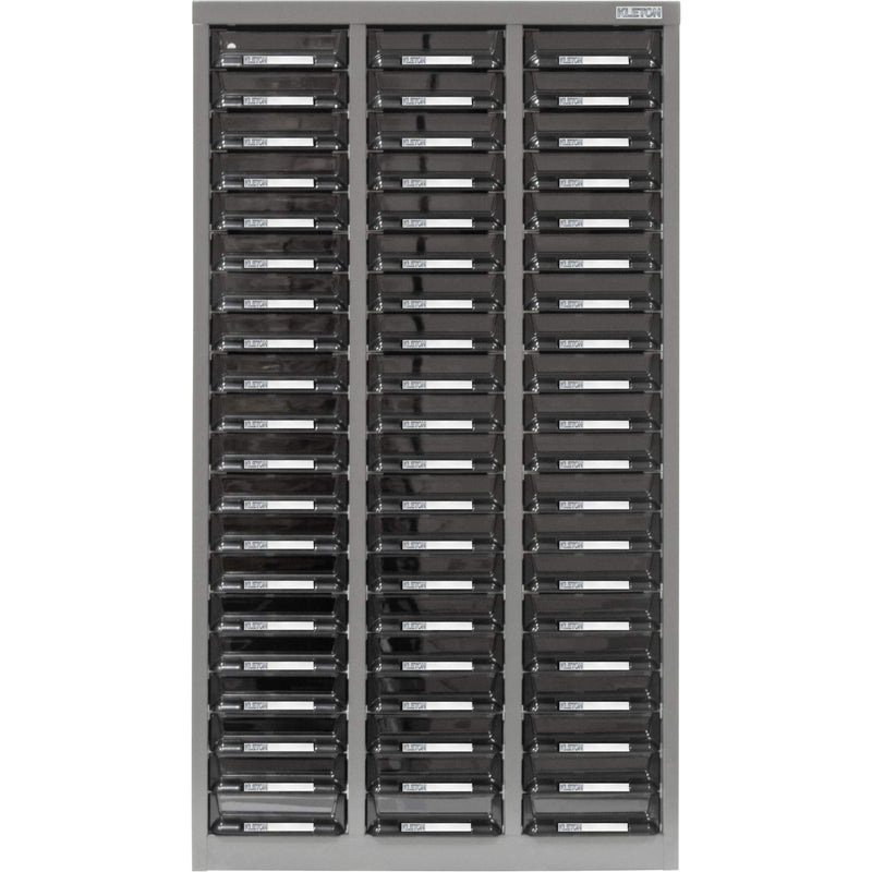 KPC-300 Parts Cabinet, Galvanized Steel, 60 Drawers, 21-3/10" x 10-2/5" x 36-9/10", Grey