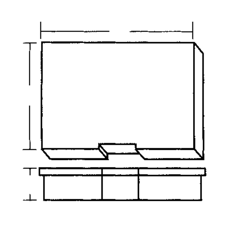 Compartment Case, Plastic, 15-1/2" W x 11-3/4" D x 2-1/2" H, Grey