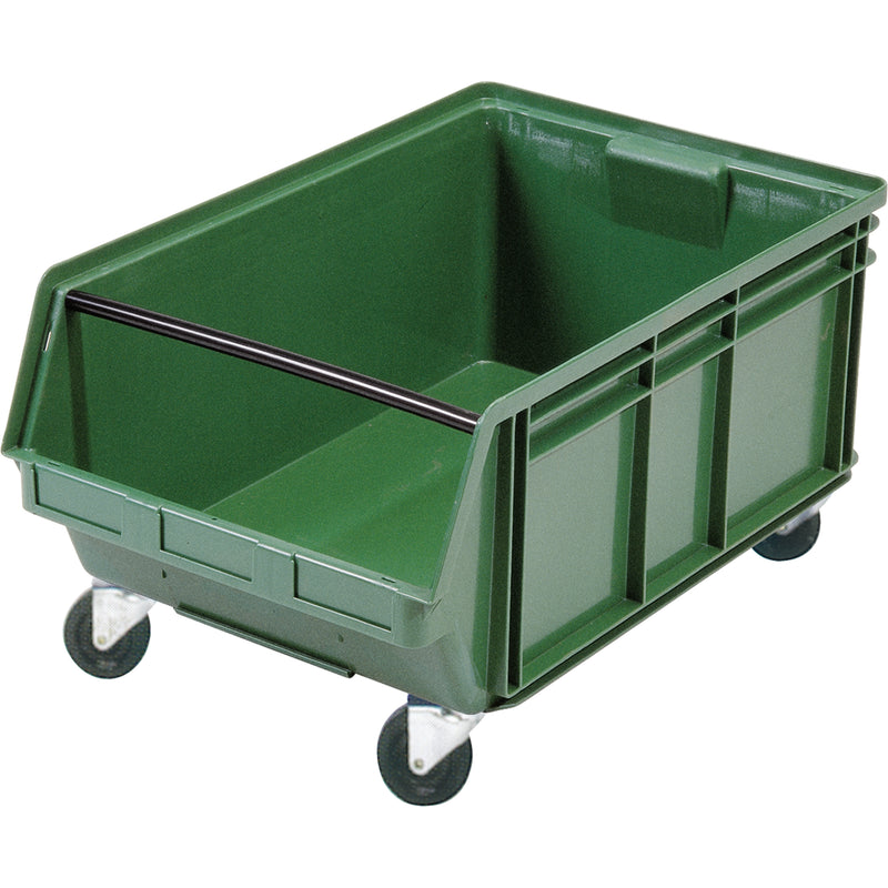 Bac mobile empilable géant, 11-7/8 po H x 18-3/8 po L x 29 po P, capacité de 150 lb, vert