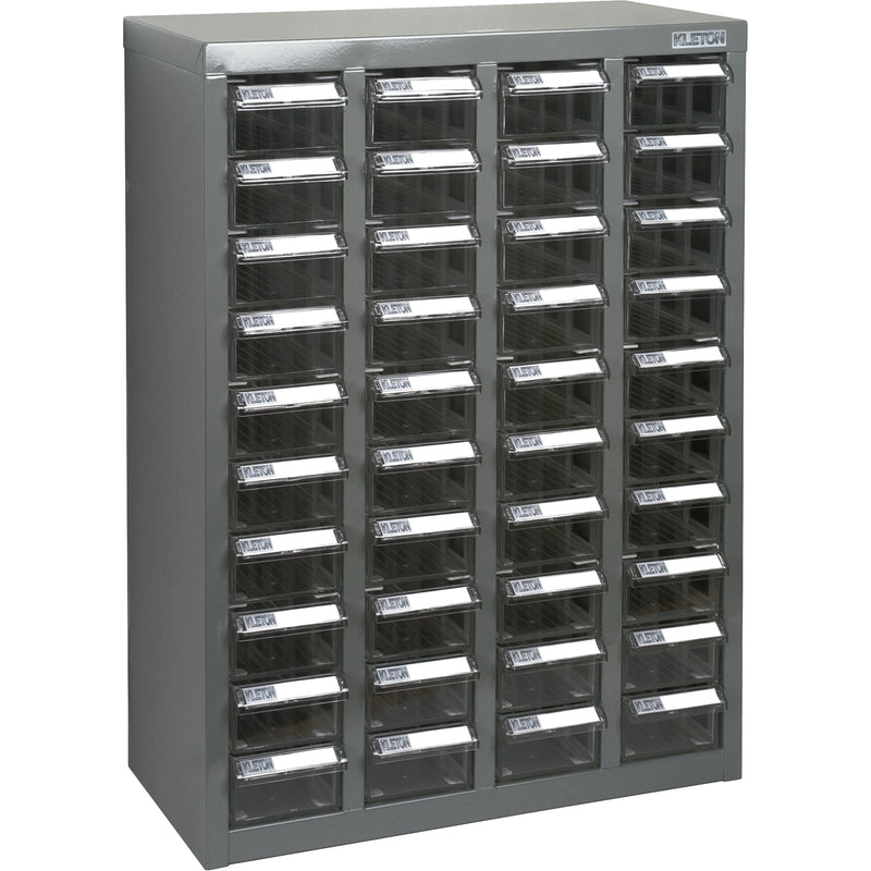 Armoire à pièces KPC-600, acier galvanisé, 40 tiroirs, 18-3/10" x 8-7/10" x 25-3/10", gris