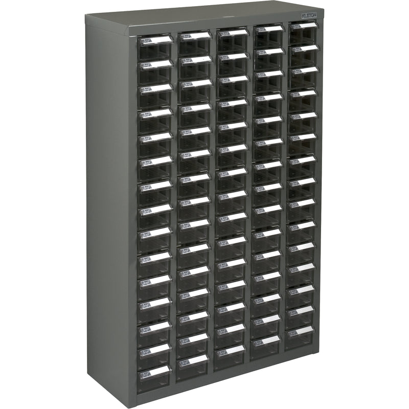 Armoire à pièces KPC-600, acier galvanisé, 75 tiroirs, 23-1/10" x 8-7/10" x 36-9/10", gris