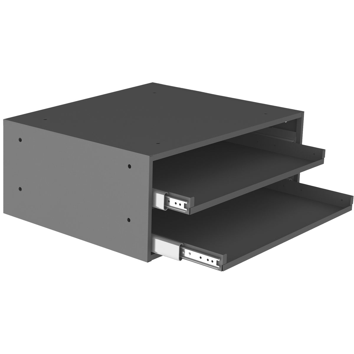 Large Slide Rack for Compartment Box Cabinets, Steel, 2 Slots, 20