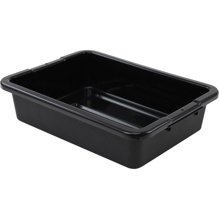All-Purpose Ribbed-Bottom Storage Tub, 5" H x 15" D x 20" L, Plastic, Black