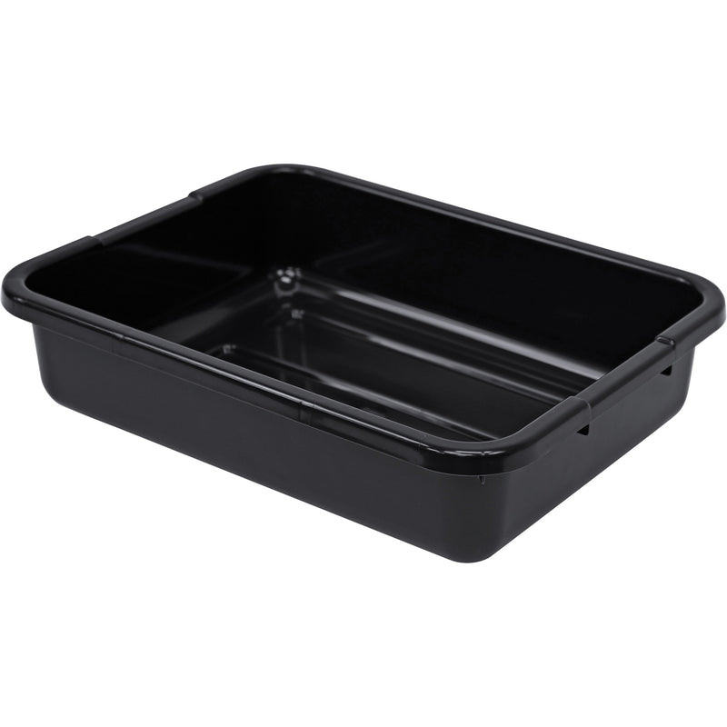 All-Purpose Ribbed-Bottom Storage Tub, 5" H x 15" D x 21" L, Plastic, Black