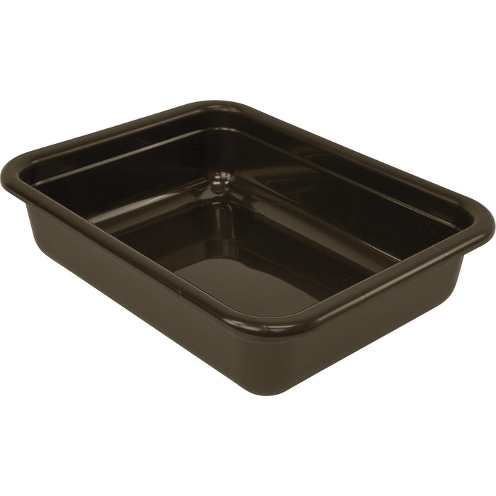 All-Purpose Flat-Bottom Storage Tub, 5" H x 17" D x 22" L, Plastic, Grey