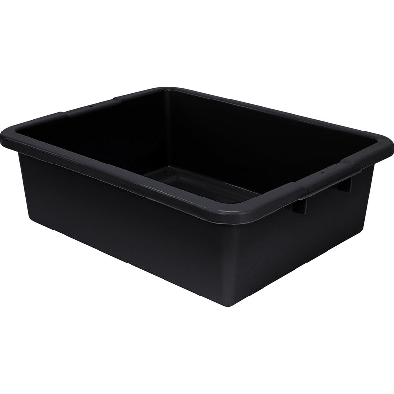 Bac de rangement tout usage à fond nervuré, 18 cm (H) x 43 cm (P) x 56 cm (L), plastique, noir