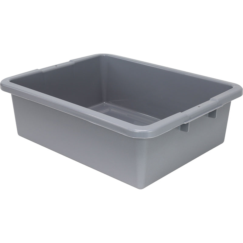 Bac de rangement tout usage à fond nervuré, 18 cm (H) x 43 cm (P) x 56 cm (L), plastique, gris