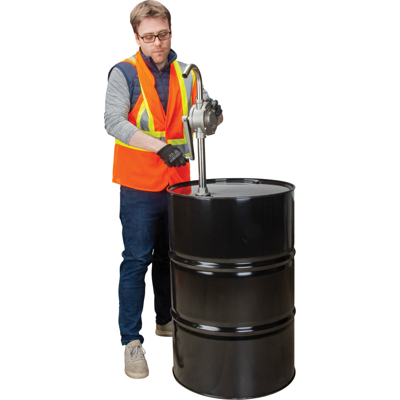 Pompe à baril de type rotatif