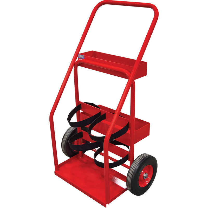 Chariot d'extincteur, roues semi-pneumatiques, base de 17,75 po l x 8,9 po L, 100 lb.