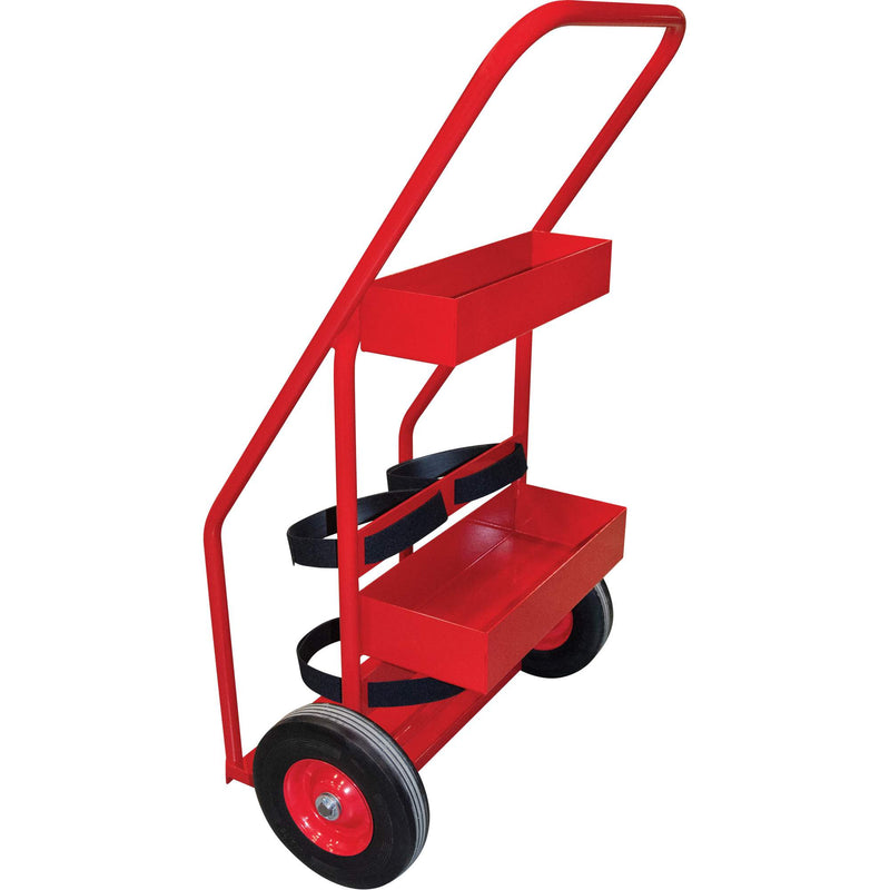 Chariot d'extincteur, roues semi-pneumatiques, base de 17,75 po l x 8,9 po L, 100 lb.