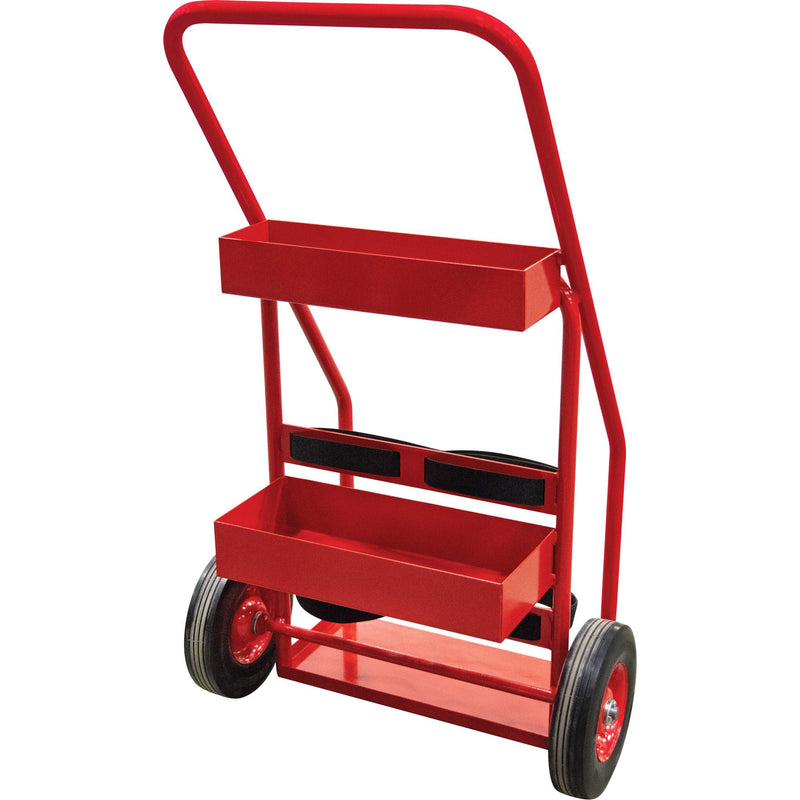 Chariot d'extincteur, roues semi-pneumatiques, base de 17,75 po l x 8,9 po L, 100 lb.