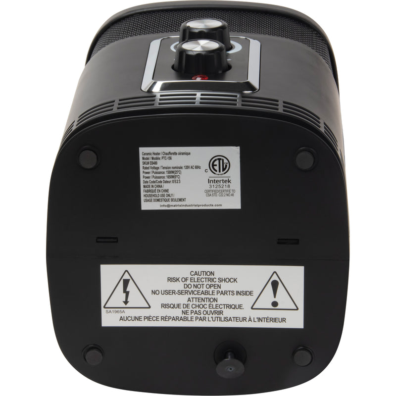 Chauffage portatif électrique à 360 degrés, céramique, 5 200 BTU/H