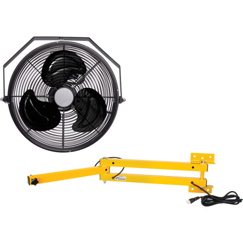 Industrial Workstation Fan Kit with Double Locking Arm