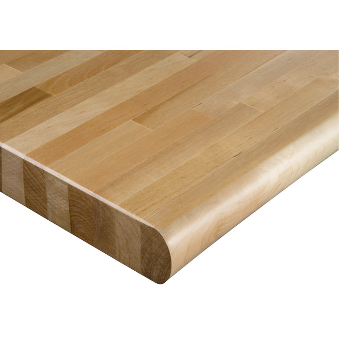 Plateau d'établi en bois dur laminé, 72 po l x 36 po P, bord arrondi, 1-3/4 po d'épaisseur