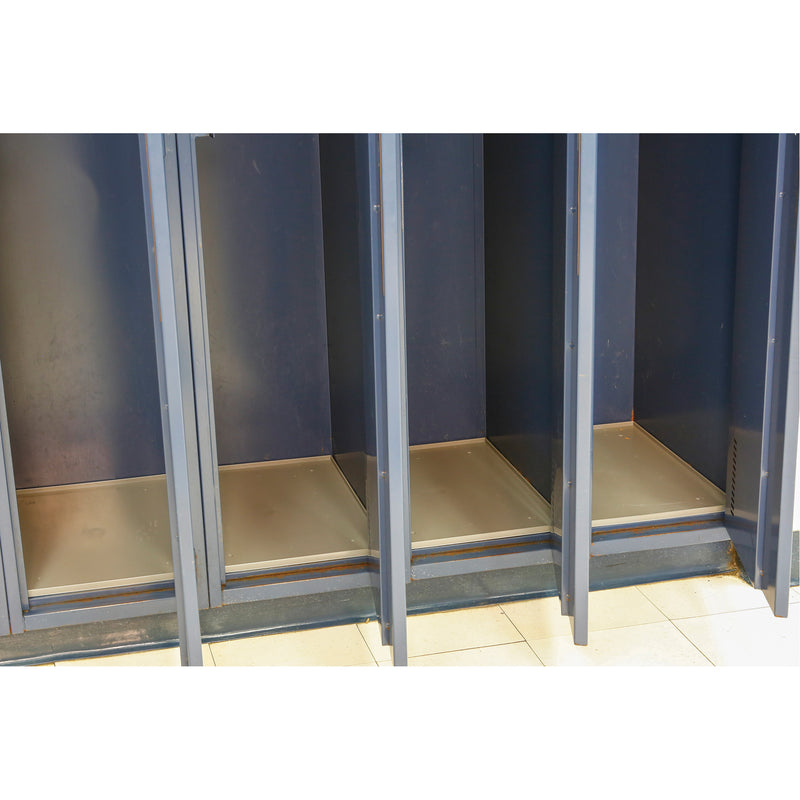 Insert de base pour casier, convient aux casiers de 15" x 18", gris foncé, plastique