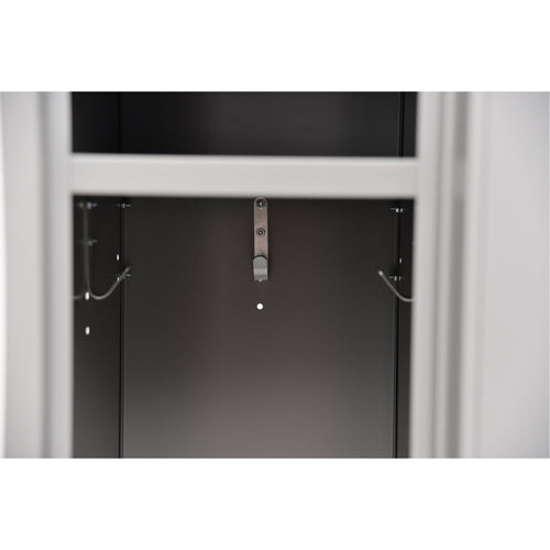 Assembled Lockers, 2 -tier, 12" x 18" x 72", Steel, Grey, Rivet (Assembled)
