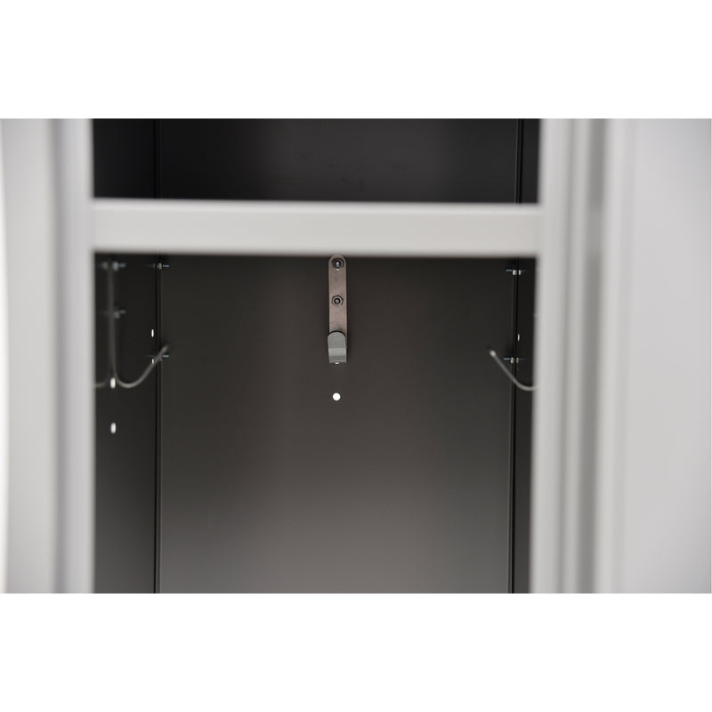Lockers, Bank of 2, 24" x 18" x 72", Steel, Grey, Rivet (Assembled)