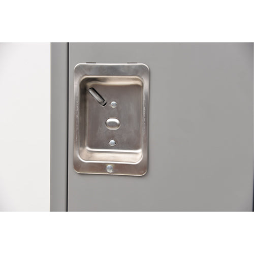 Assembled Lockers, 2 -tier, 12" x 18" x 72", Steel, Grey, Rivet (Assembled)
