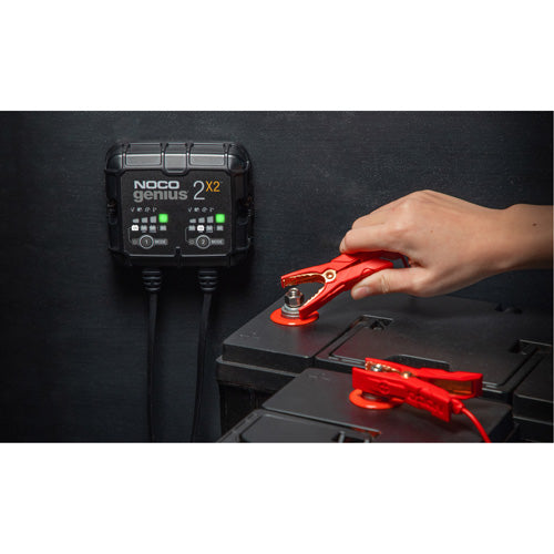 Genius® 2X2™ 2-Bank, 4-Amp Battery Charger