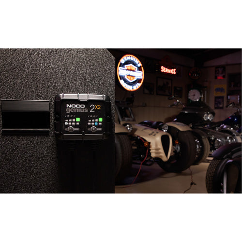 Genius® 2X2™ 2-Bank, 4-Amp Battery Charger