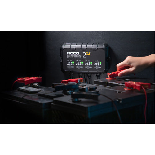 Genius® 2X4™ 4-Bank, 8-Amp Battery Charger