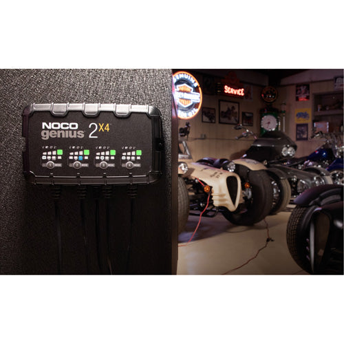 Genius® 2X4™ 4-Bank, 8-Amp Battery Charger
