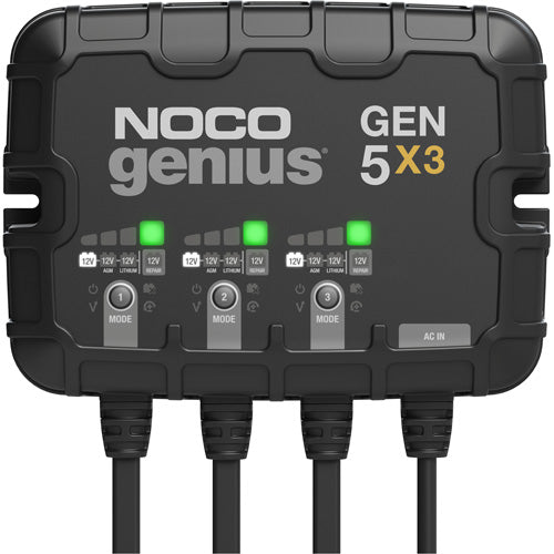 Genius® Gen5X3 3-Bank, 15-Amp On-Board Battery Charger