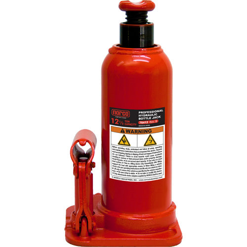 Bottle Jack, 12.5 Ton(s), Manual Hydraulic, 18-561/625" Raised Height