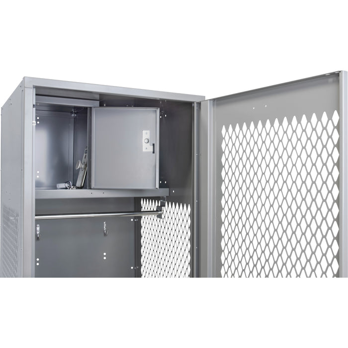 Gear Locker with Door, Steel, 24" W x 24" D x 72" H, Grey