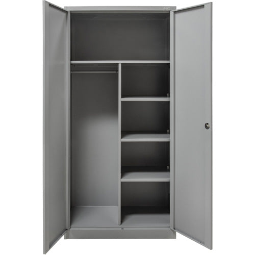 Combination Storage Cabinet, 36" W x 18" D x 72" H, Grey
