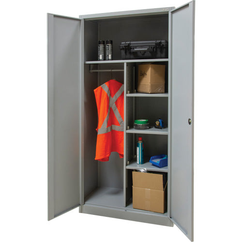 Combination Storage Cabinet, 36" W x 18" D x 72" H, Grey