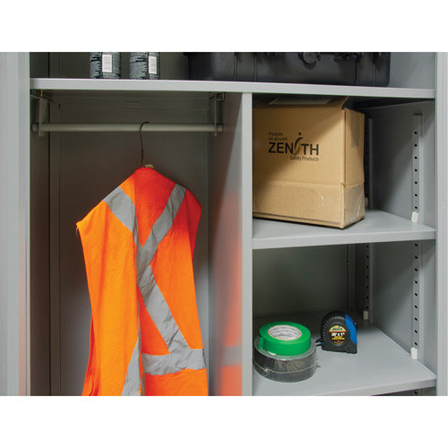 Combination Storage Cabinet, 36" W x 18" D x 72" H, Grey