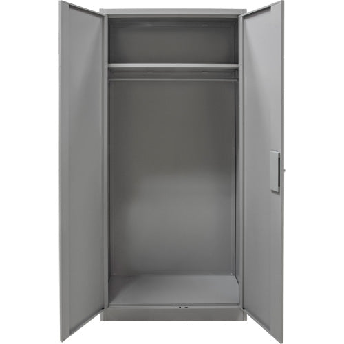 Wardrobe Storage Cabinet, Steel, 36" W x 18" D x 72" H, Grey
