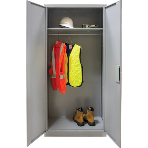 Wardrobe Storage Cabinet, Steel, 36" W x 18" D x 72" H, Grey