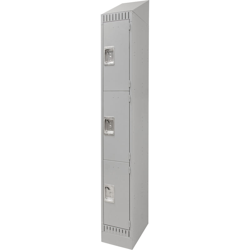 Casiers à 3 niveaux, 30,5 x 45,7 x 218,4 cm, acier, gris, démontés