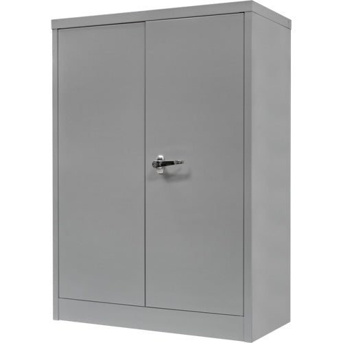 Counter-High Storage Cabinet, Steel, 2 Shelves, 42" H x 48" W x 24" D, Grey