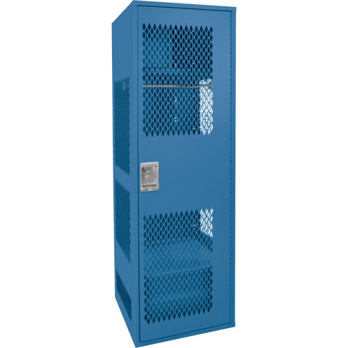 Gear Locker with Door, Steel, 24" W x 24" D x 72" H, Dark Blue