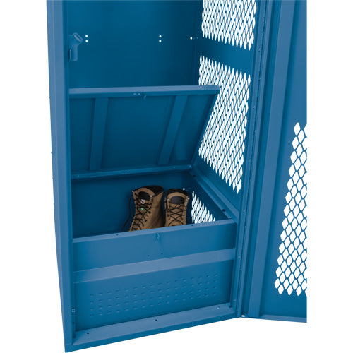 Gear Locker with Door, Steel, 24" W x 24" D x 72" H, Dark Blue